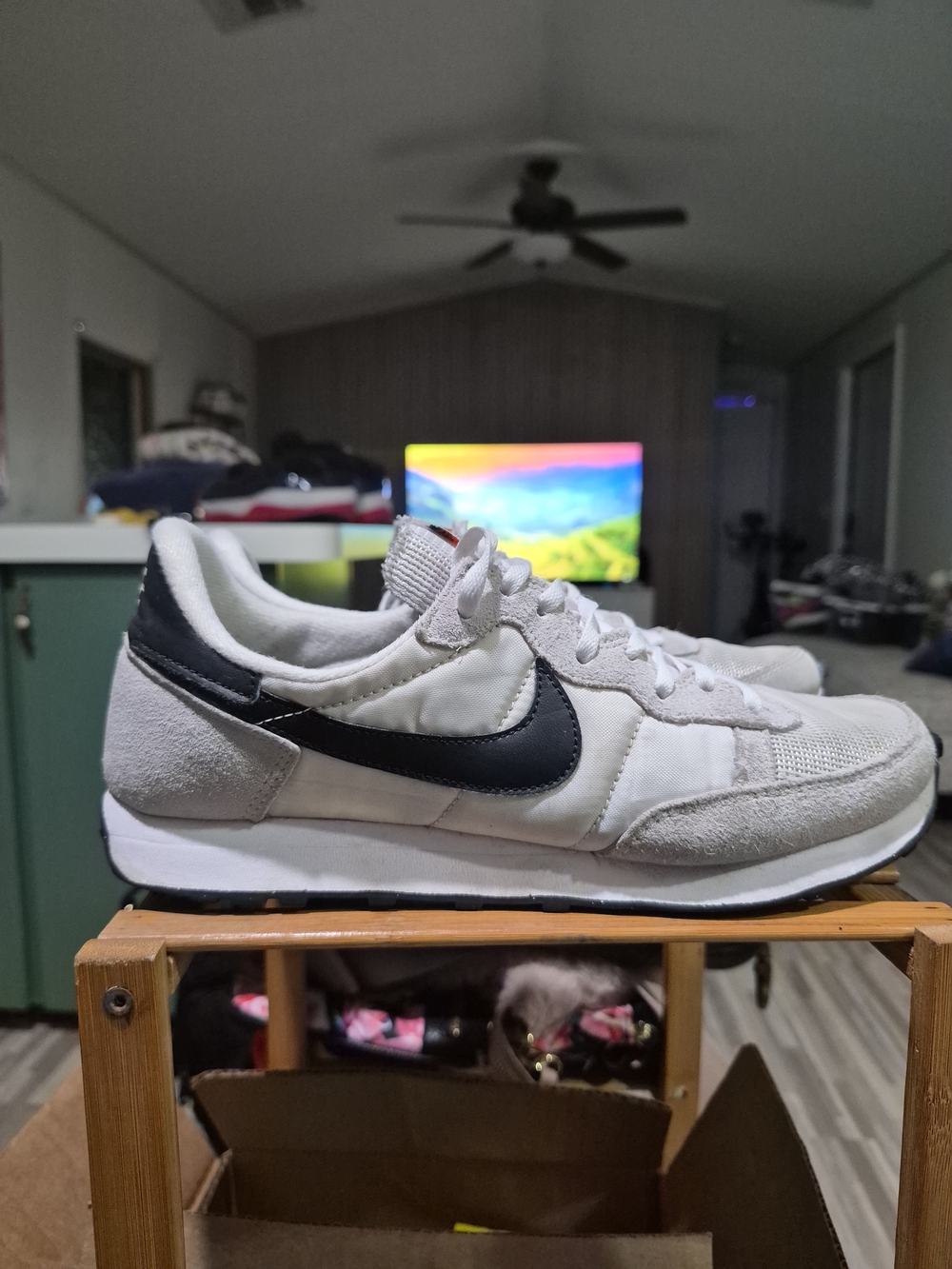 Nike Men’s Classic Runner Sneakers in White and Black